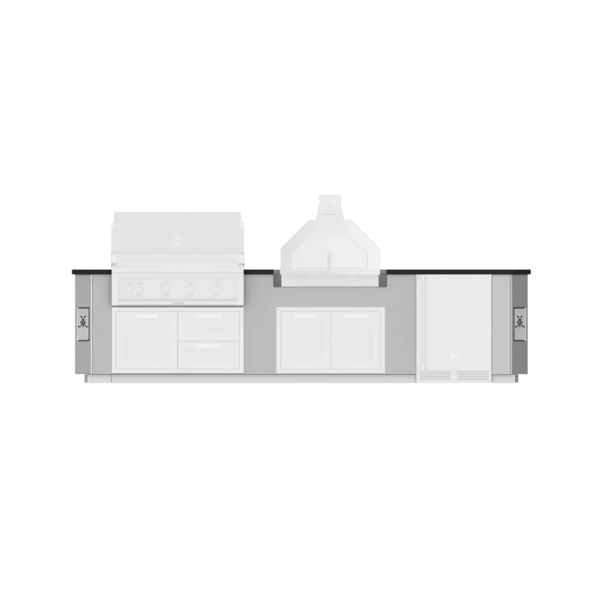 Hestan 12 Ft. GE Series Kitchen Island with Pizza Oven Cutout - GESC12 - by Hestan | Buy at Agent BBQ