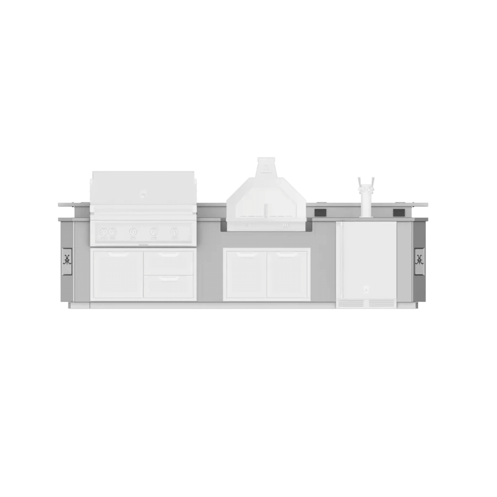 Hestan 12 Ft. GE Series Kitchen Island with Pizza Oven Cutout - GESC12 - by Hestan | Buy at Agent BBQ