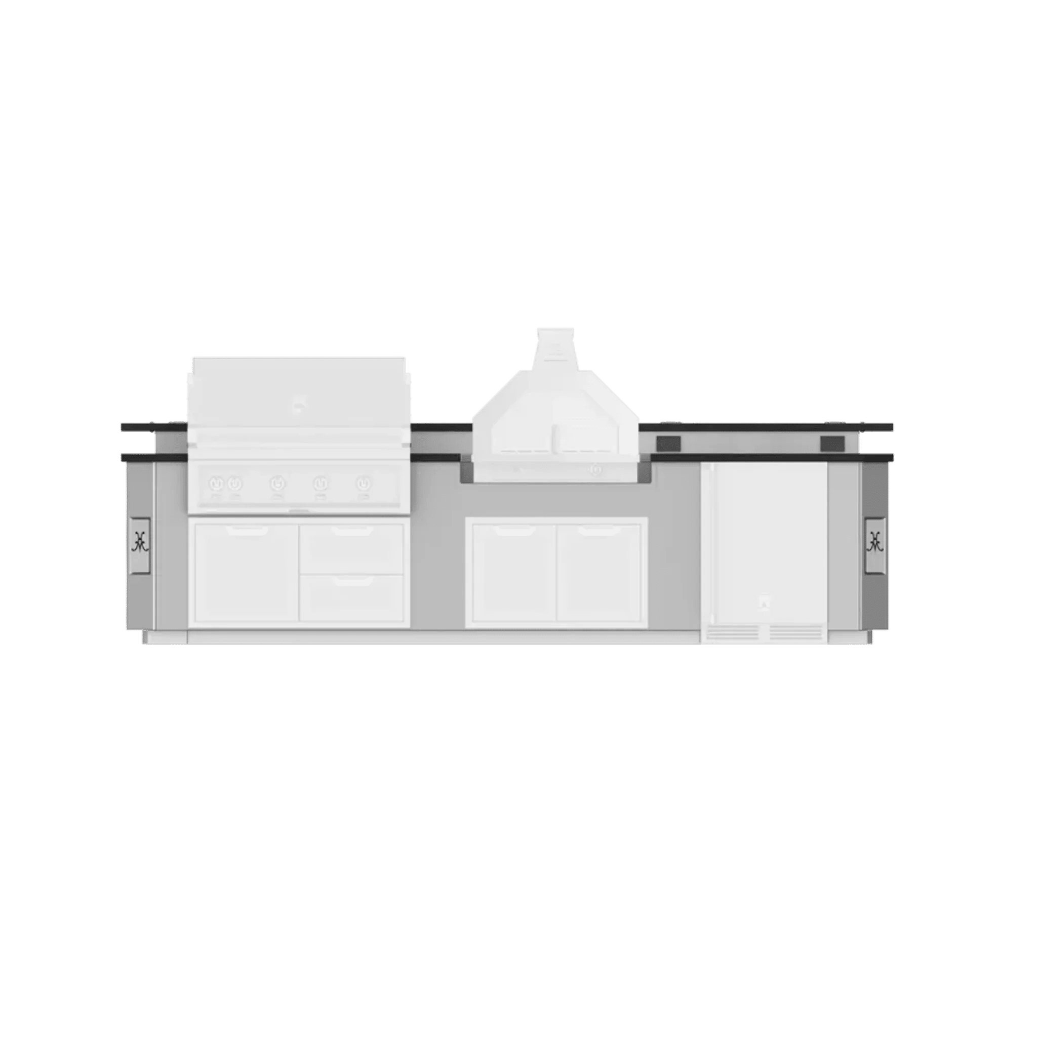 Hestan 12 Ft. GE Series Kitchen Island with Pizza Oven Cutout - GESC12 - by Hestan | Buy at Agent BBQ