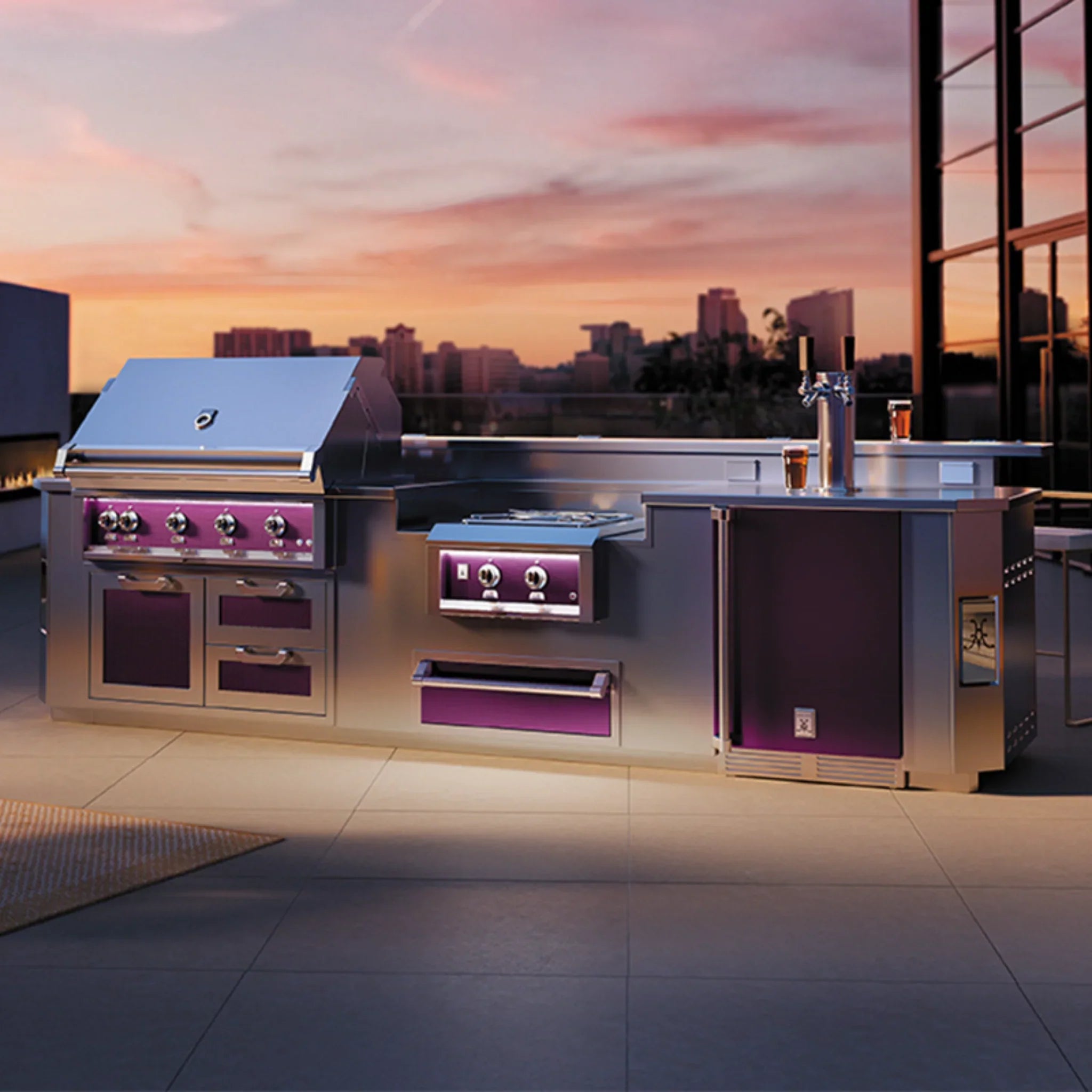 Hestan 12 Ft. GE Series Kitchen Island with Power Burner Cutout - GESP12 - by Hestan | Buy at Agent BBQ