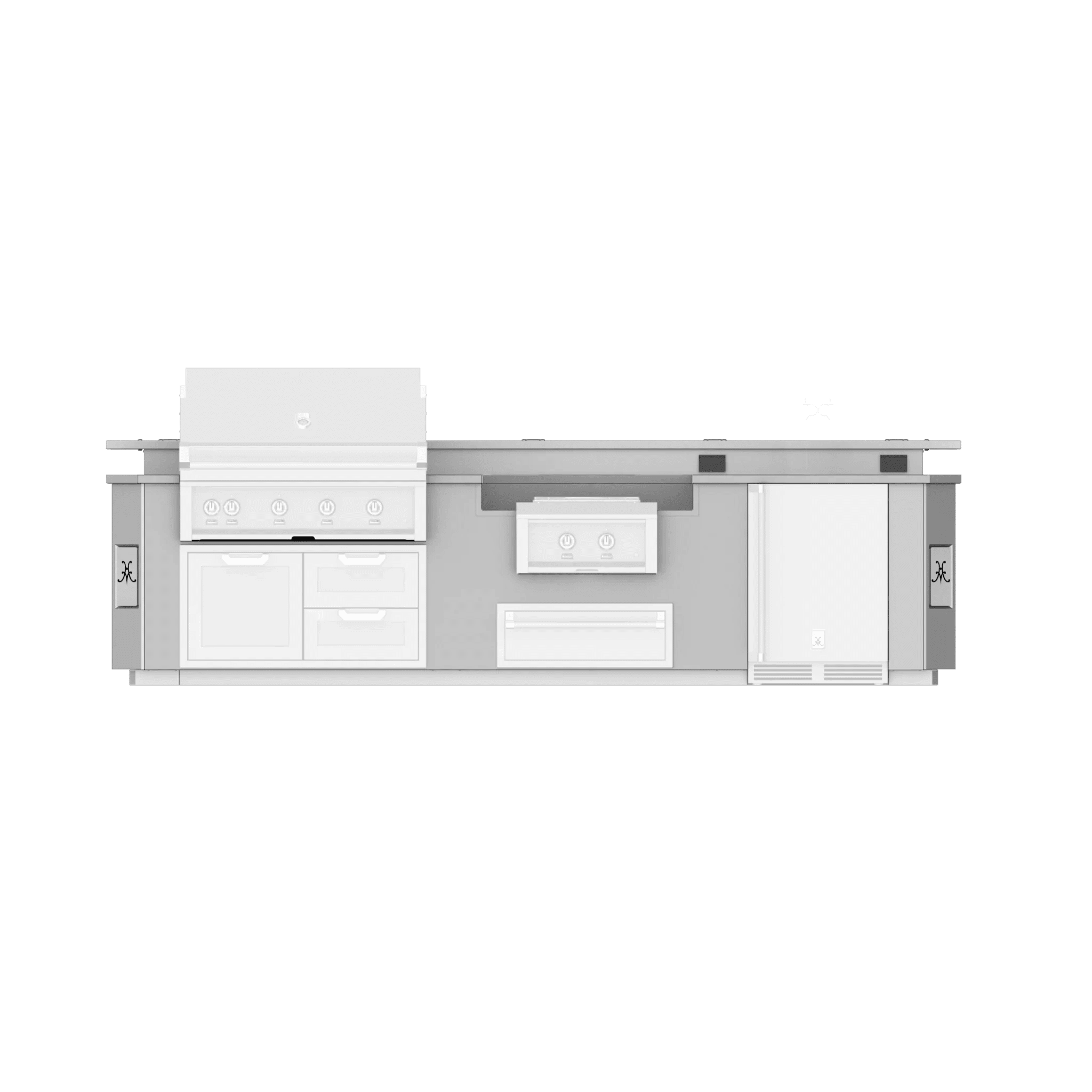 Hestan 12 Ft. GE Series Kitchen Island with Power Burner Cutout - GESP12 - by Hestan | Buy at Agent BBQ