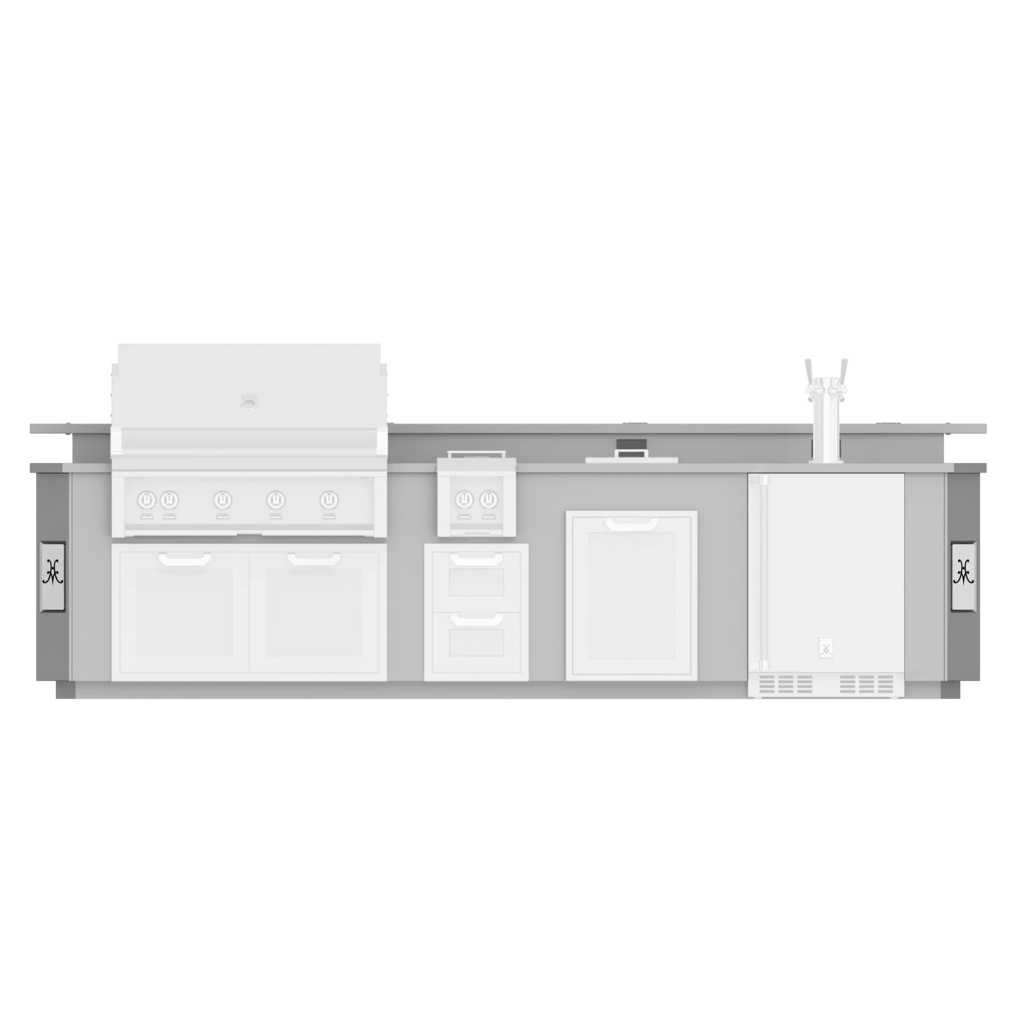 Hestan 12 Ft. GES GE Series Kitchen Island With Side Burner Cutout - GES12 - by Hestan | Buy at Agent BBQ
