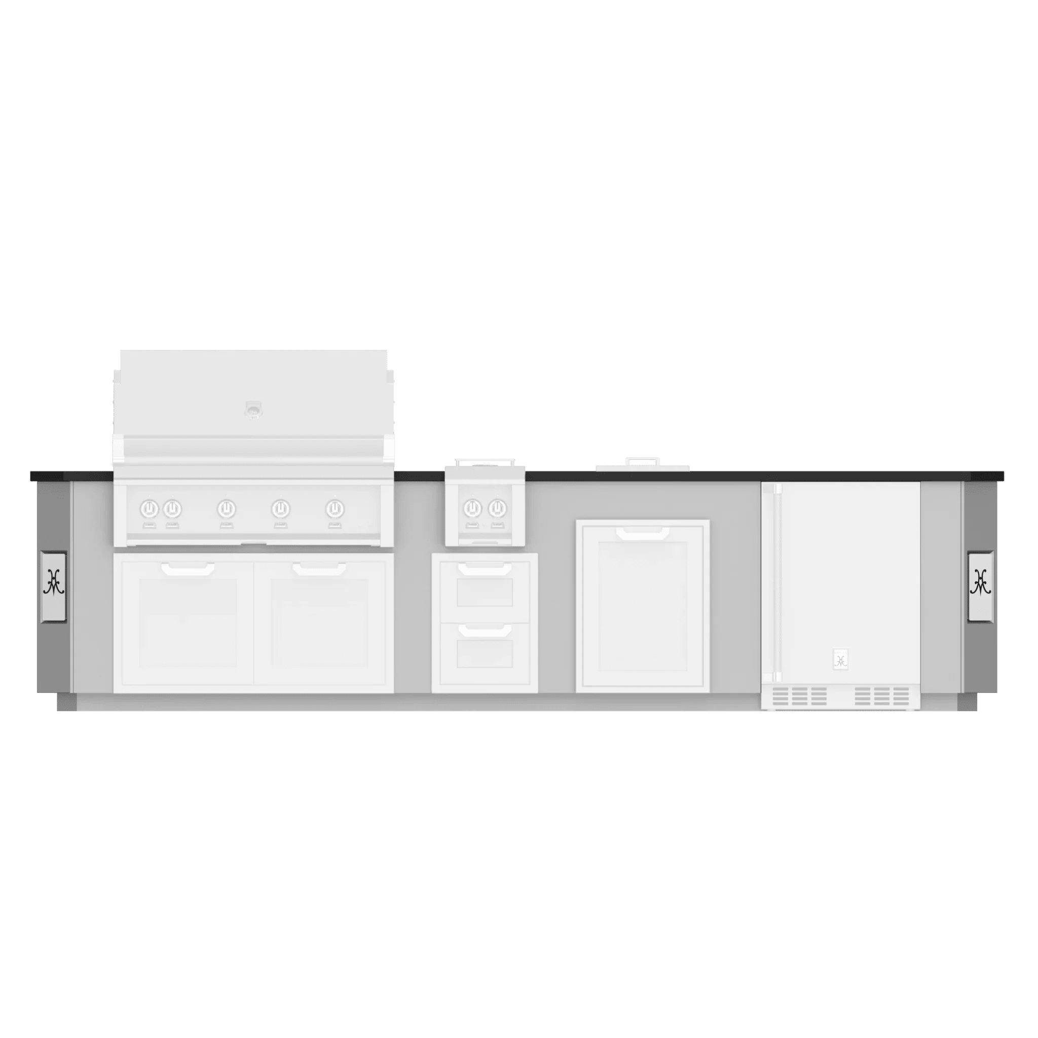 Hestan 12 Ft. GES GE Series Kitchen Island With Side Burner Cutout - GES12 - by Hestan | Buy at Agent BBQ