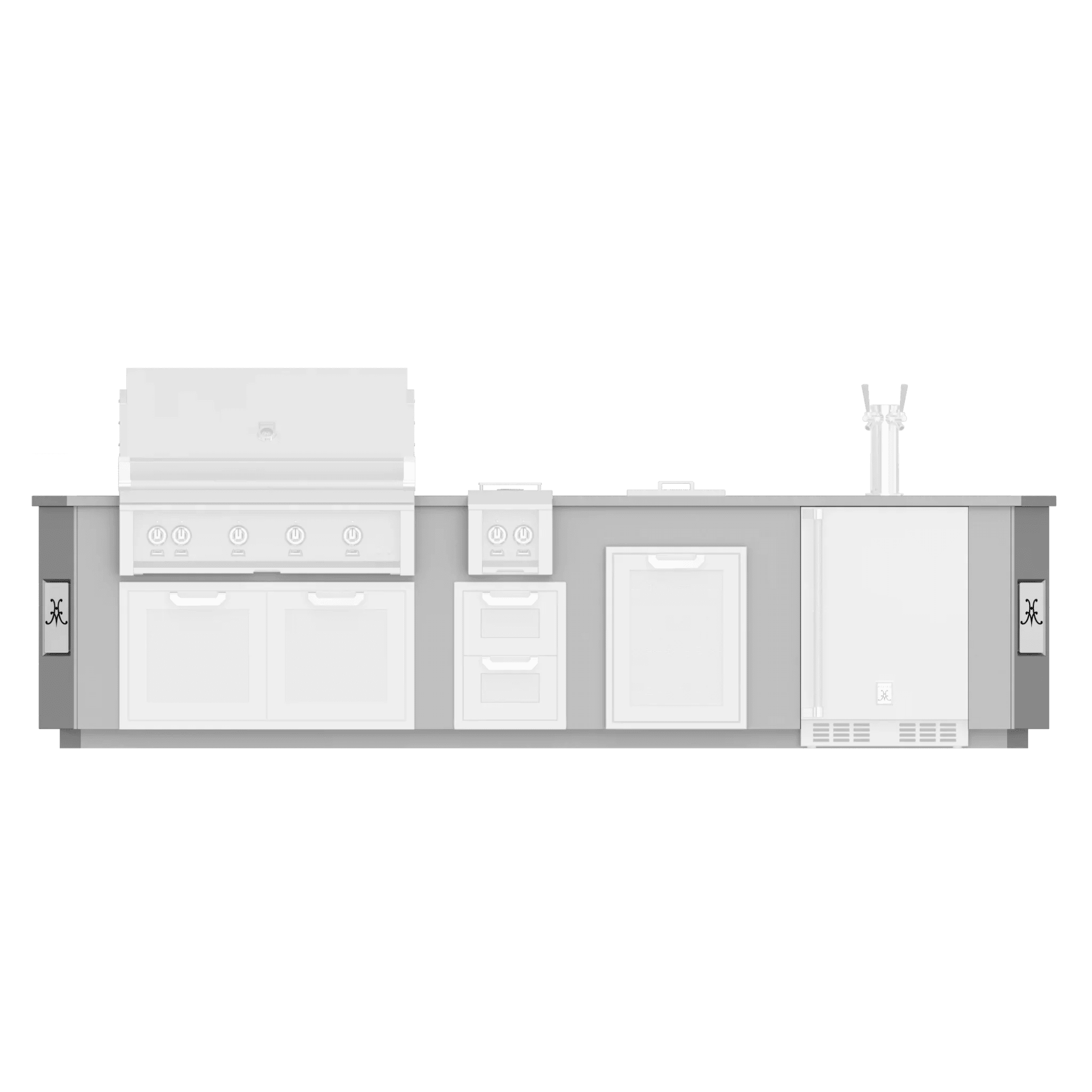 Hestan 12 Ft. GES GE Series Kitchen Island With Side Burner Cutout - GES12 - by Hestan | Buy at Agent BBQ