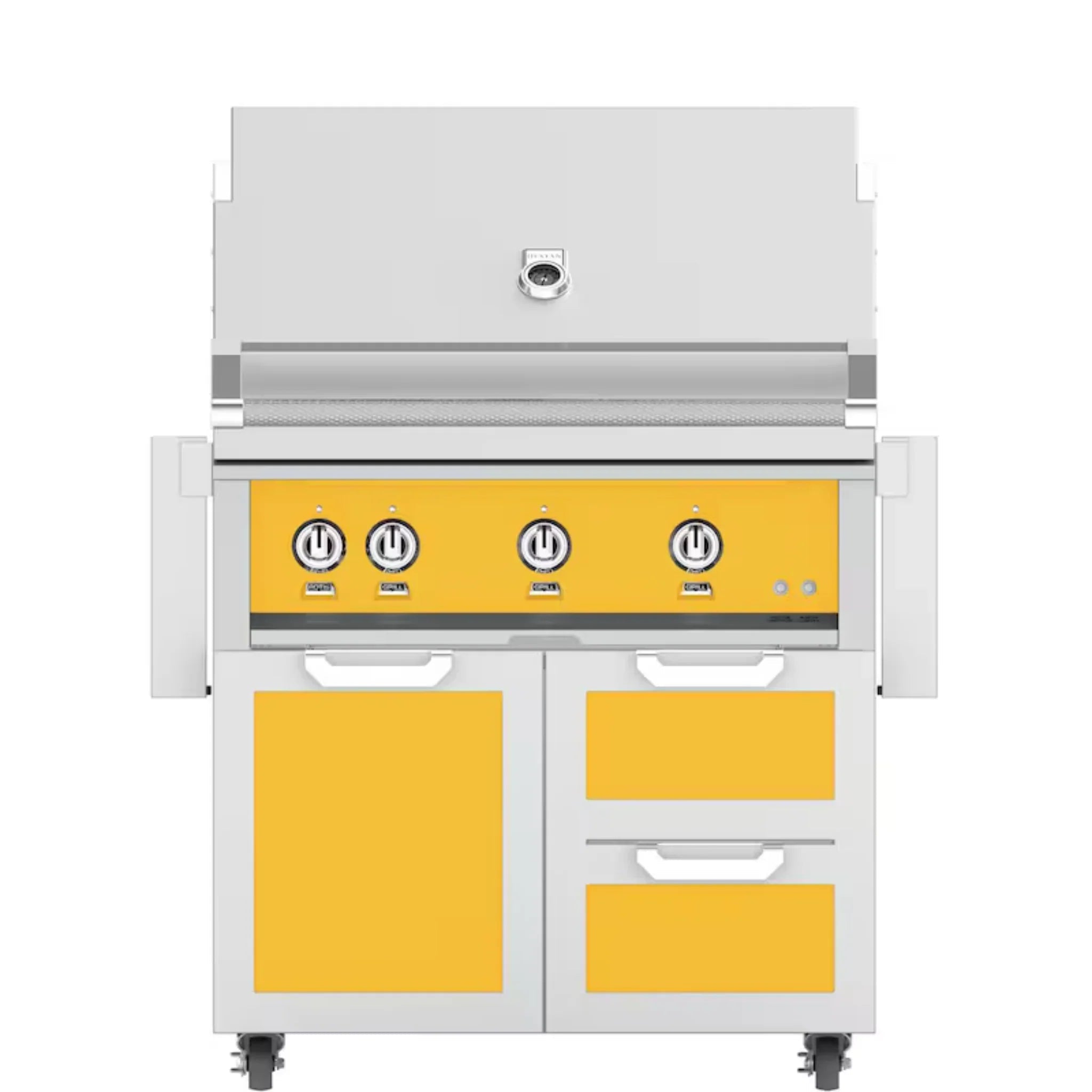 Hestan 36" Freestanding Grill with Door & Double Drawers - GBR36 - GCR36 - by Hestan | Buy at Agent BBQ