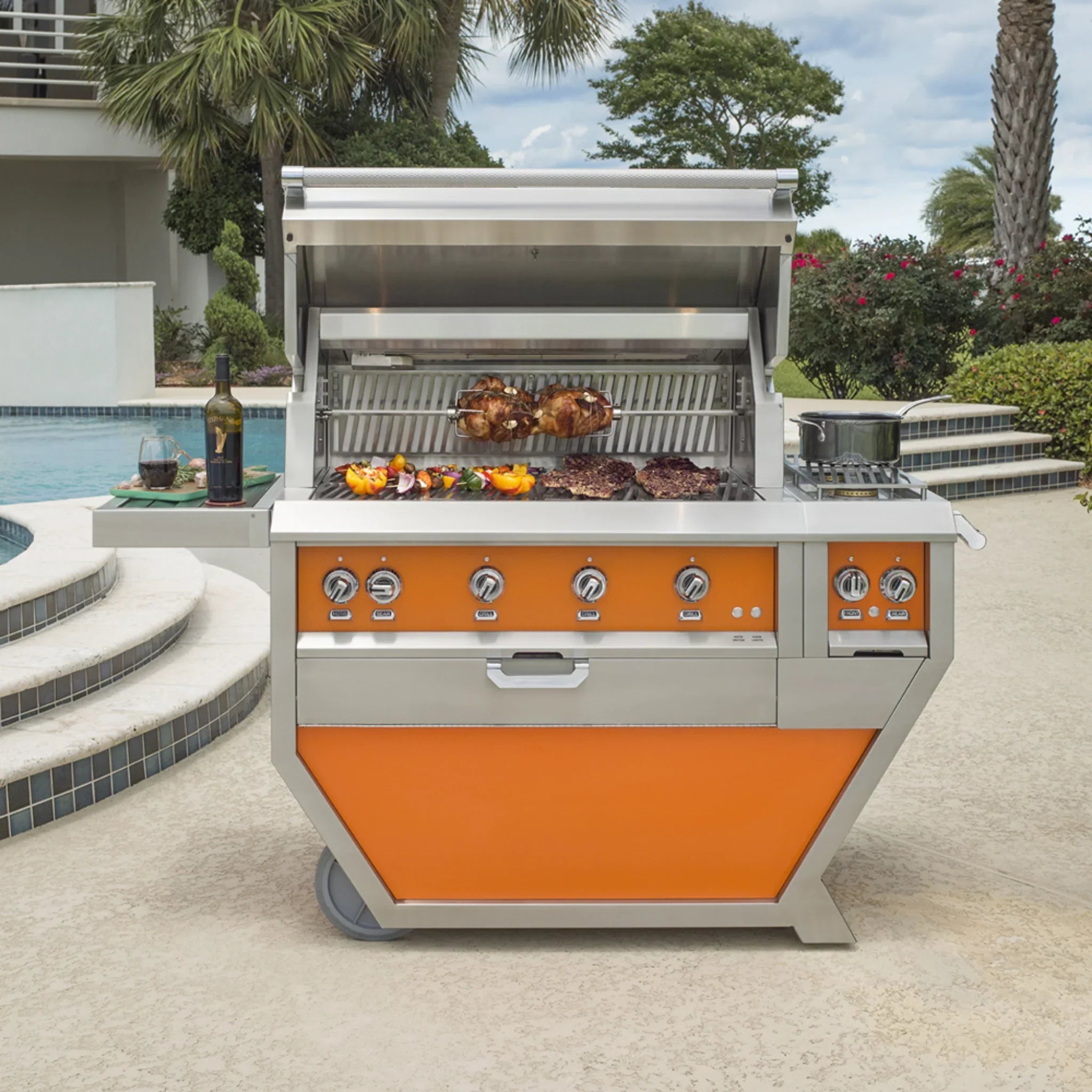 Hestan 42" Deluxe Freestanding Grill with Double Side Burner - GBR42CX2 - by Hestan | Buy at Agent BBQ
