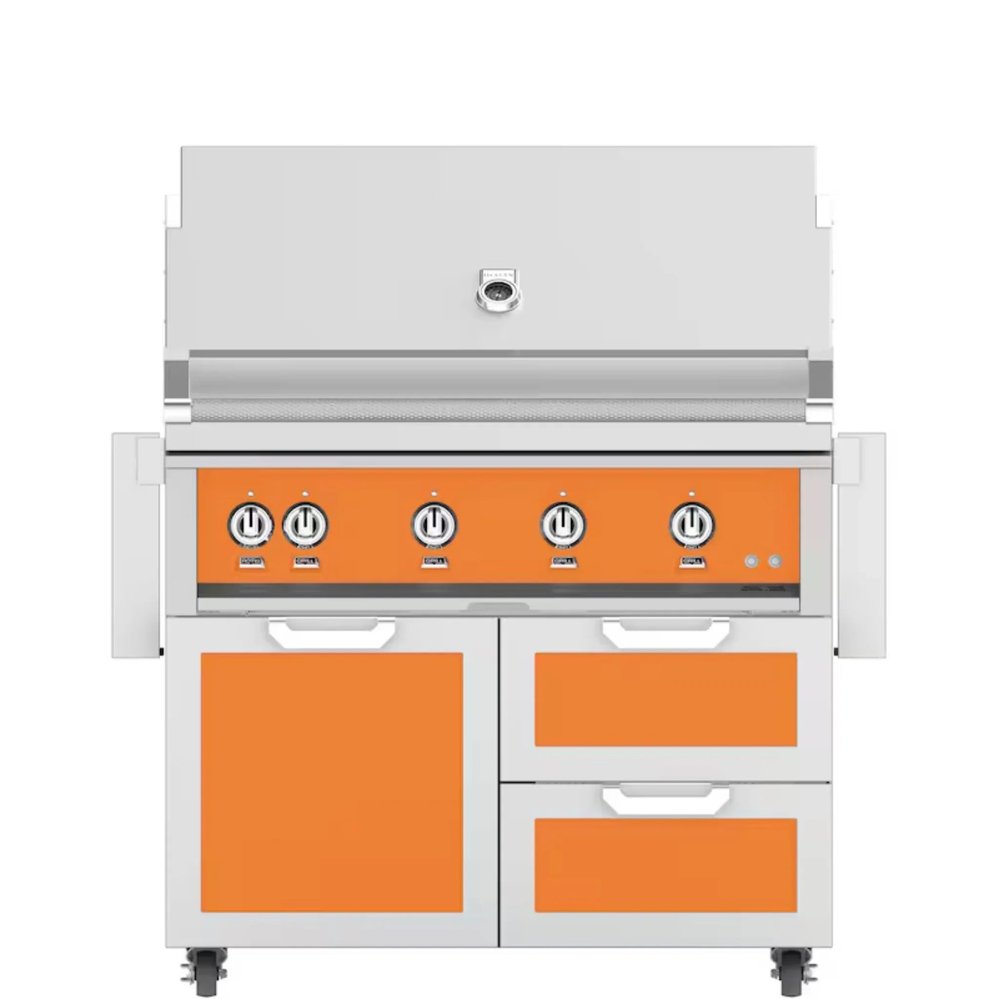 Hestan 42" Freestanding Grill with Door & Double Drawers - GBR42 - GCR42 - by Hestan | Buy at Agent BBQ