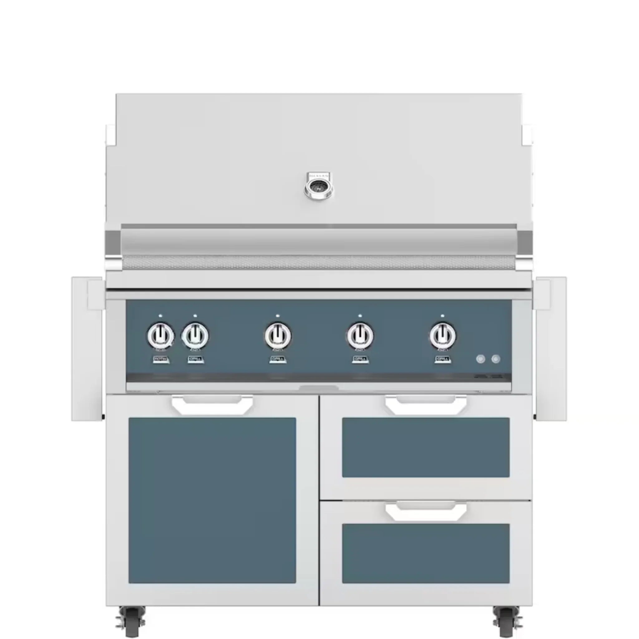 Hestan 42" Freestanding Grill with Door & Double Drawers - GBR42 - GCR42 - by Hestan | Buy at Agent BBQ