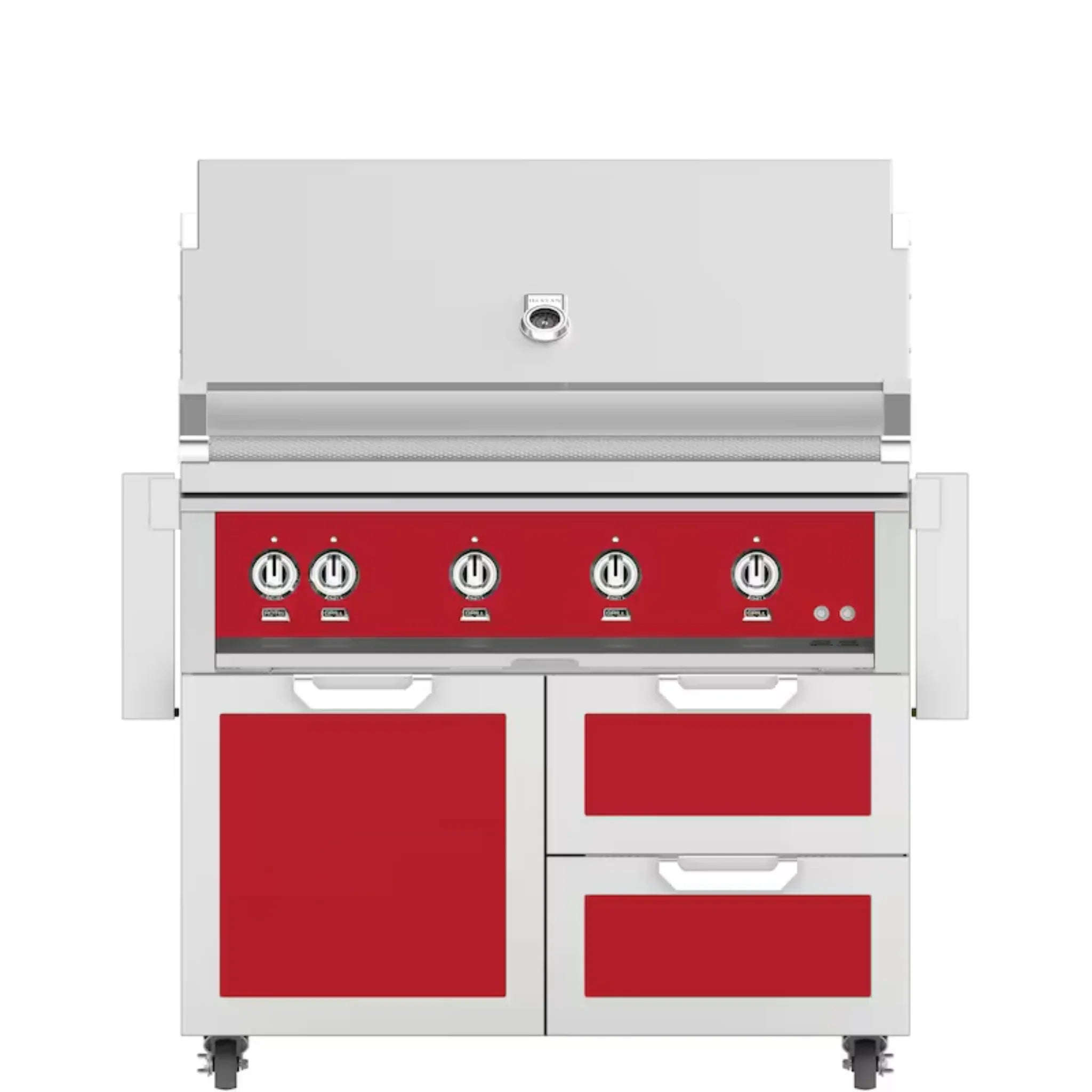 Hestan 42" Freestanding Grill with Door & Double Drawers - GBR42 - GCR42 - by Hestan | Buy at Agent BBQ