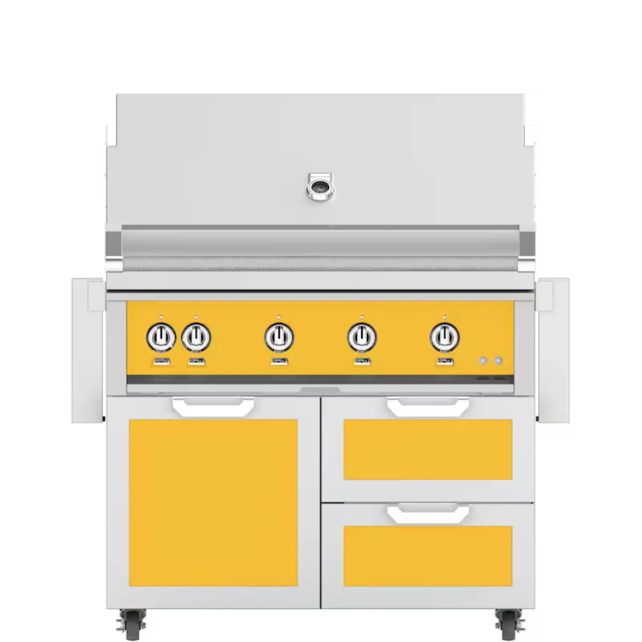 Hestan 42" Freestanding Grill with Door & Double Drawers - GBR42 - GCR42 - by Hestan | Buy at Agent BBQ