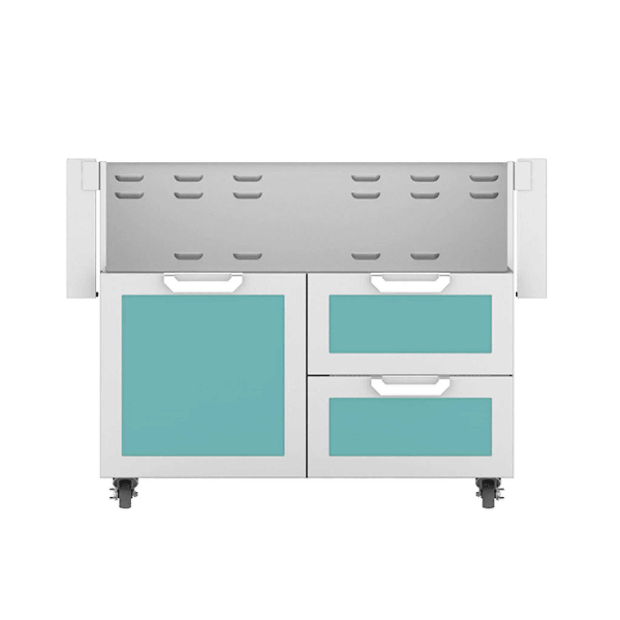 Hestan 42" GCR Series Outdoor Tower Cart with Door & Double Drawer - GCR42 - by Hestan | Buy at Agent BBQ
