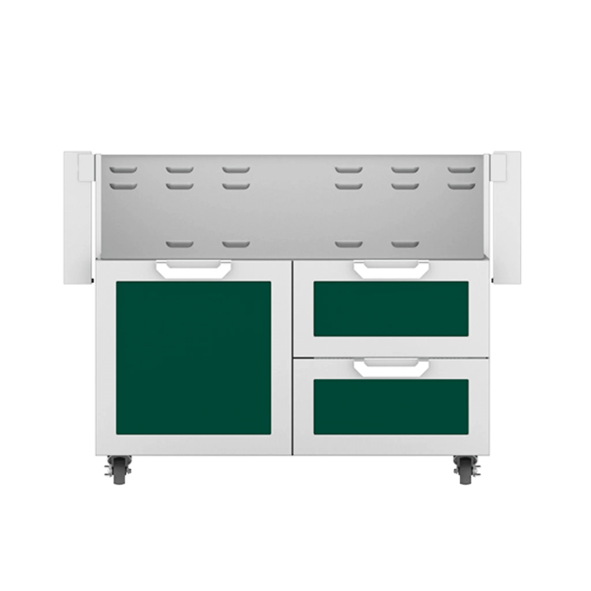 Hestan 42" GCR Series Outdoor Tower Cart with Door & Double Drawer - GCR42 - by Hestan | Buy at Agent BBQ