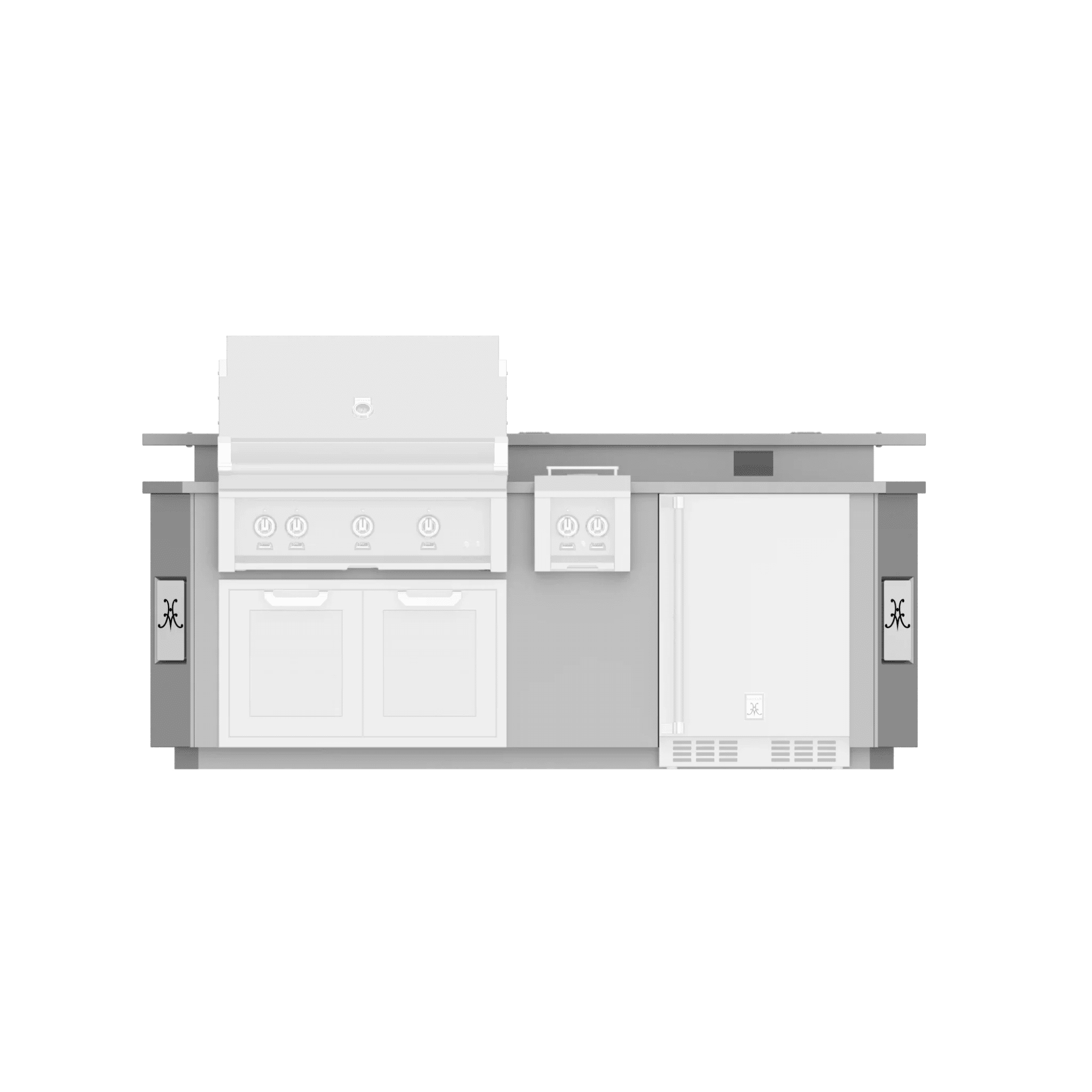 Hestan 8 Ft. GE Series Kitchen Island With Side Burner Cutout - GES08 - by Hestan | Buy at Agent BBQ
