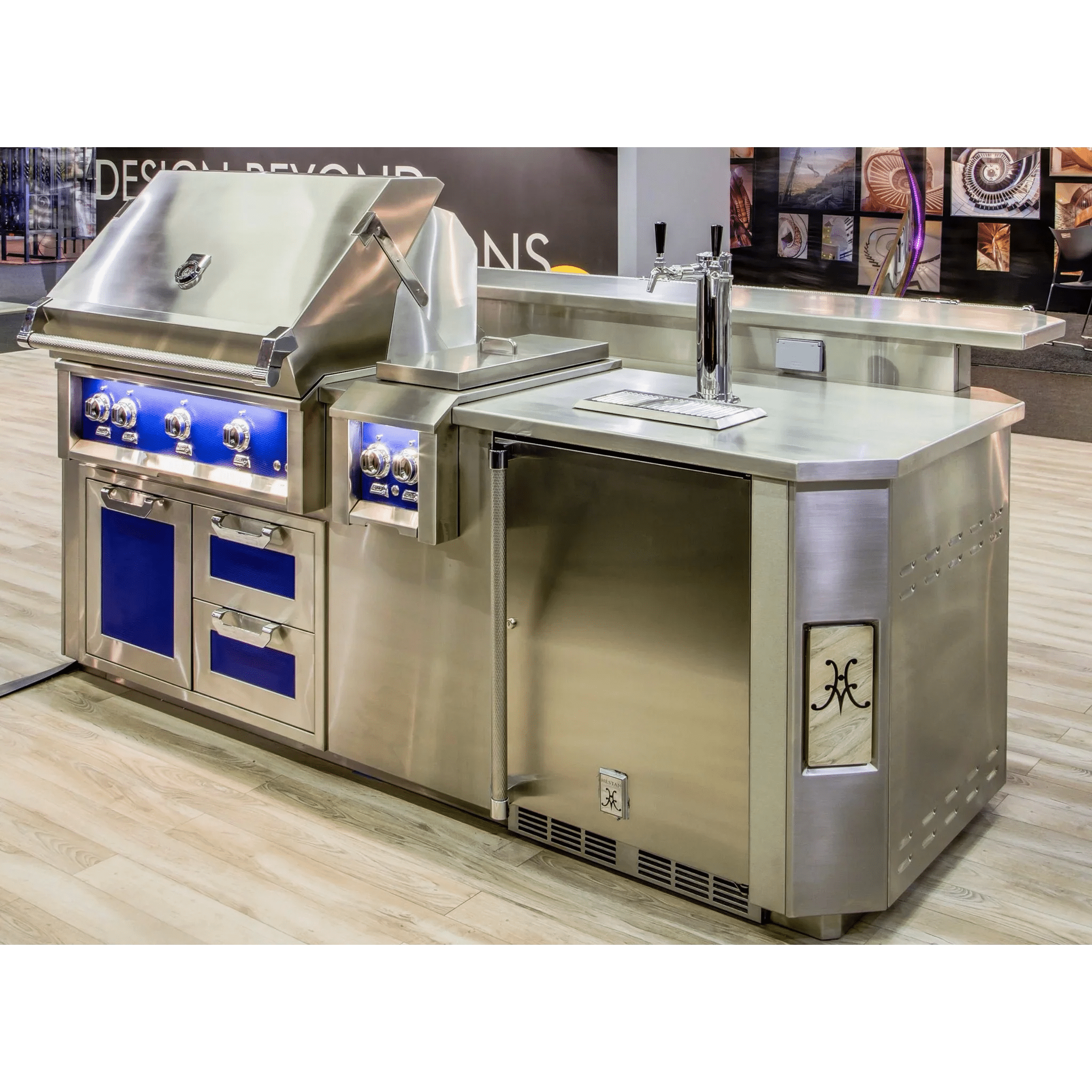 Hestan 8 Ft. GE Series Kitchen Island With Side Burner Cutout - GES08 - by Hestan | Buy at Agent BBQ