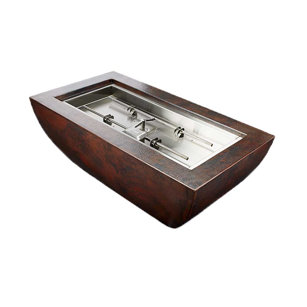 Hammered Copper Phoenix H - Burner Fire Bowl 47" x 25" by HPC Fire - Gas Fire Pits by HPC Fire | Buy at Agent BBQ