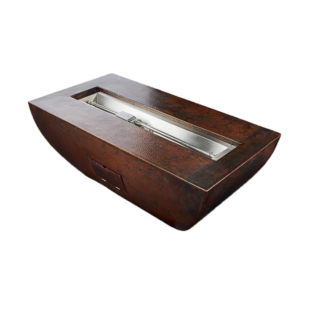 Hammered Copper Phoenix Trough Fire Bowl 47" x 25" by HPC Fire - Fire Bowls by HPC Fire | Buy at Agent BBQ