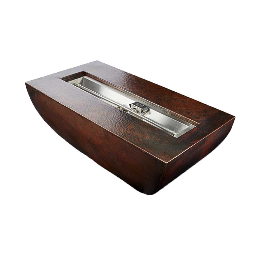 Hammered Copper Phoenix Trough Fire Bowl 47" x 25" by HPC Fire - Fire Bowls by HPC Fire | Buy at Agent BBQ