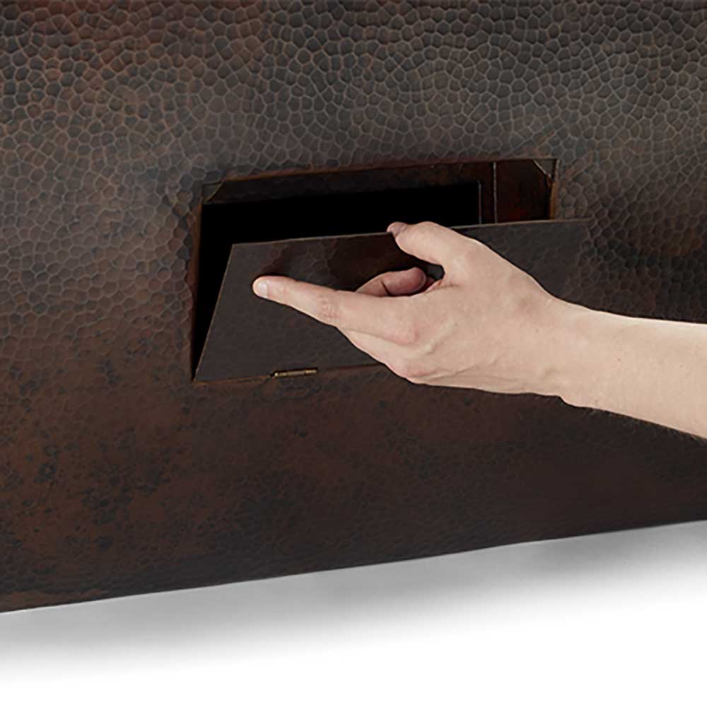 Hammered Copper Phoenix Trough Torpedo Fire Bowl 47" x 25" by HPC Fire - Gas Fire Pits by HPC Fire | Buy at Agent BBQ