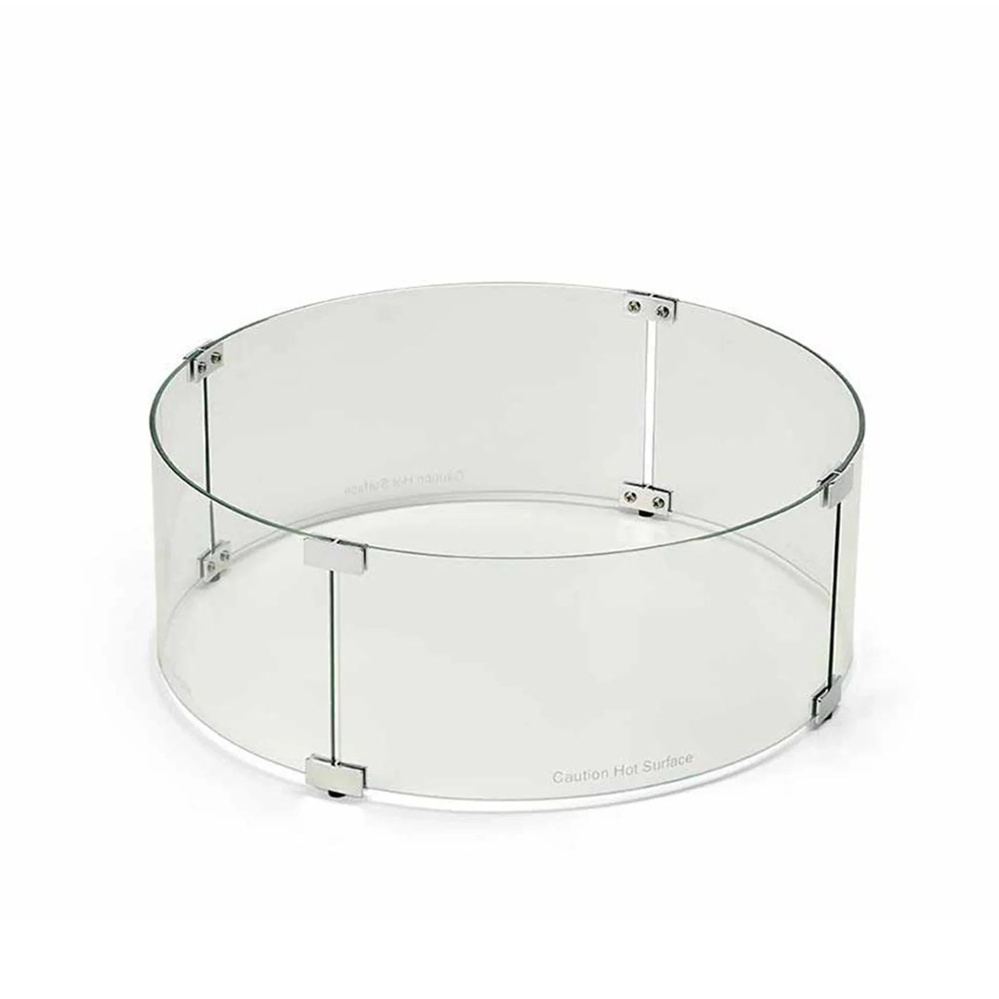 Round Fire Pit Glass Wind Guard by HPC Fire - Fire Pit Windguards by HPC Fire | Buy at Agent BBQ