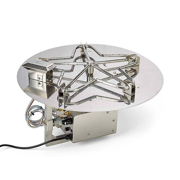 Round Flat Fire Pit Burner Kit - Hi/Lo Electronic Ignition by HPC Fire - Fire Pit Pan and Burner Kit by HPC Fire | Buy at Agent BBQ
