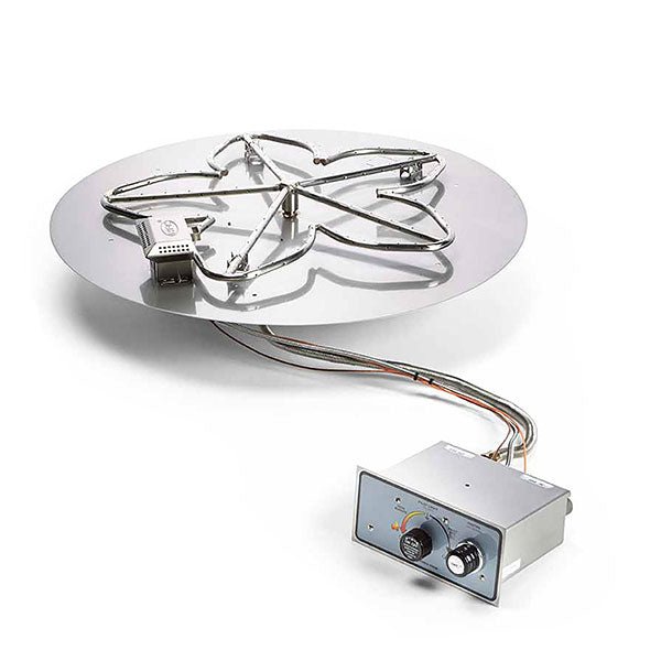 Round Flat Fire Pit Burner Kit Push Button Ignition by HPC Fire - Fire Pit Pan and Burner Kit by HPC Fire | Buy at Agent BBQ