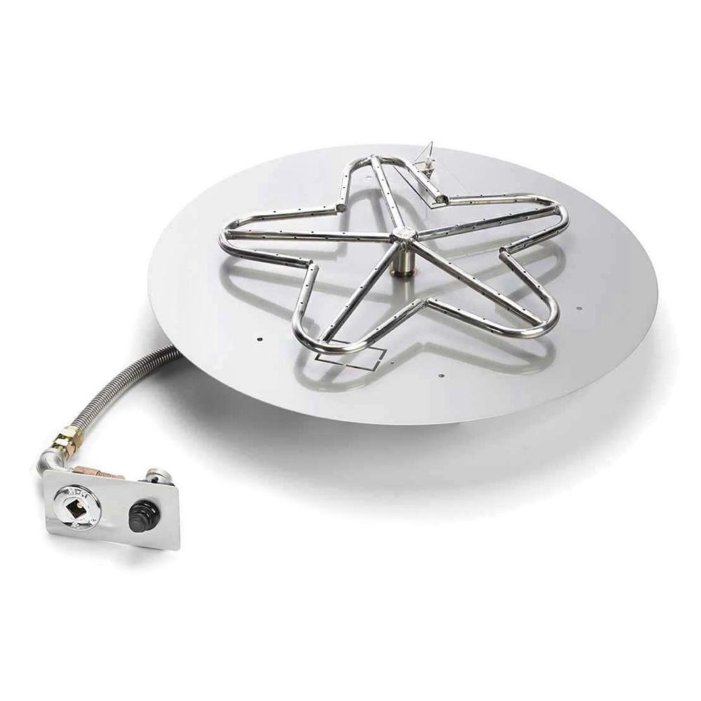 Round Flat Fire Pit Insert 30" with 24" Burner Push Button Ignition by HPC Fire - Fire Pit Pan and Burner Kit by HPC Fire | Buy at Agent BBQ