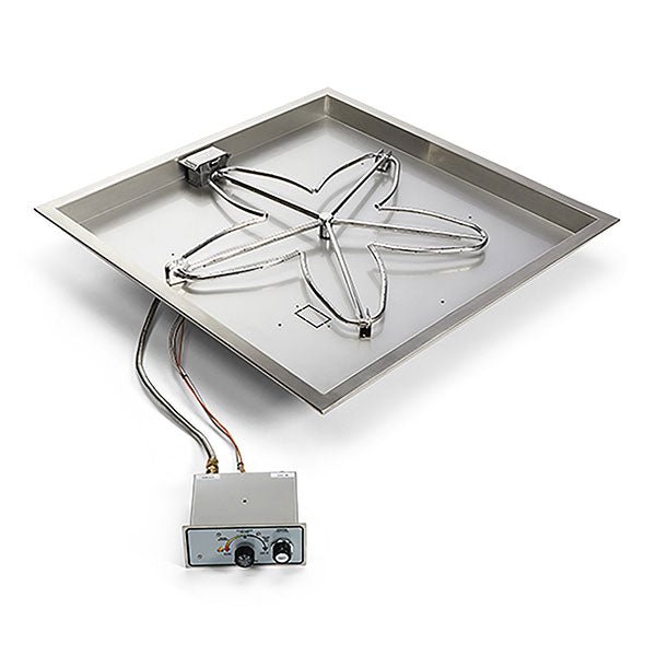 Square Drop - In Fire Pit Burner Kit Push Button Ignition by HPC Fire - Fire Pit Push Button Spark Ignition Burner Kits by HPC Fire | Buy at Agent BBQ