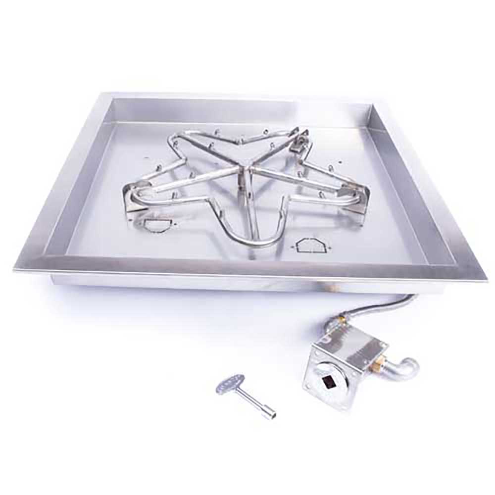 Square Drop - In Torpedo Fire Pit Burner Kit Match Lit Ignition by HPC Fire - Fire Pit Match Lit Ignition Burner Kits by HPC Fire | Buy at Agent BBQ