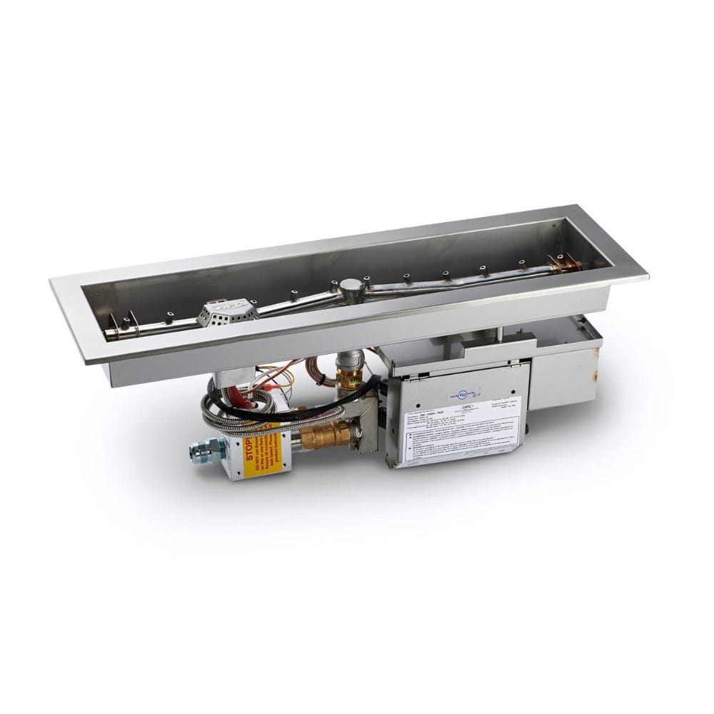 HPC Linear Trough Gas Fire Pit Insert with On/Off Electronic Ignition - by HPC | Buy at Agent BBQ