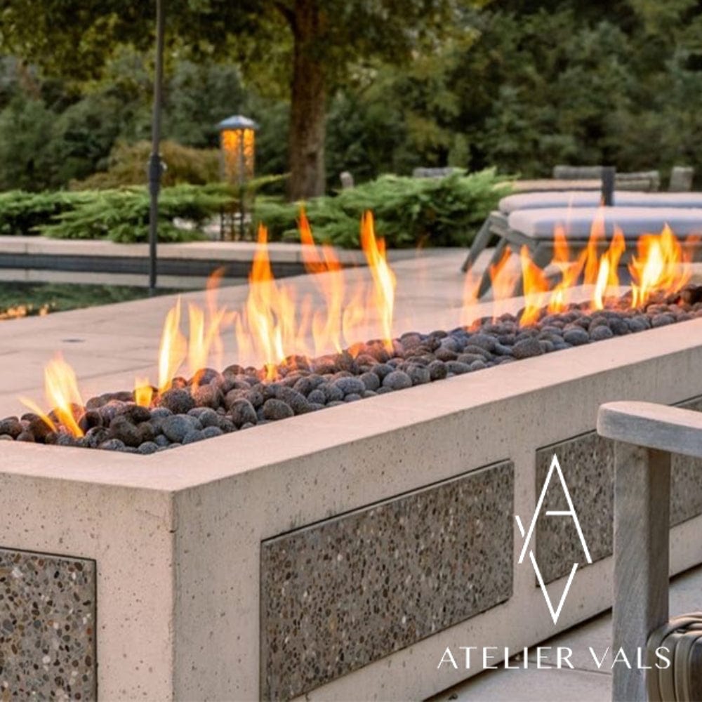 HPC Linear Trough Gas Fire Pit Insert with On/Off Electronic Ignition - by HPC | Buy at Agent BBQ