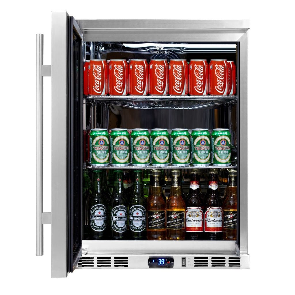 Kingsbottle 24 Inch Outdoor Beer Fridge Cooler Stainless Steel - Beverage Coolers by KingsBottle | Buy at Agent BBQ