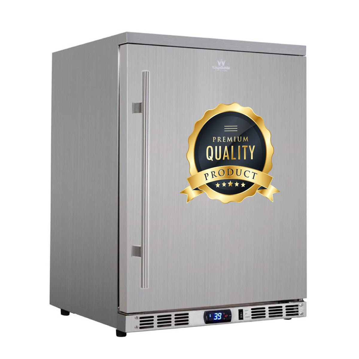 Kingsbottle 24 Inch Outdoor Beer Fridge Cooler Stainless Steel - Beverage Coolers by KingsBottle | Buy at Agent BBQ