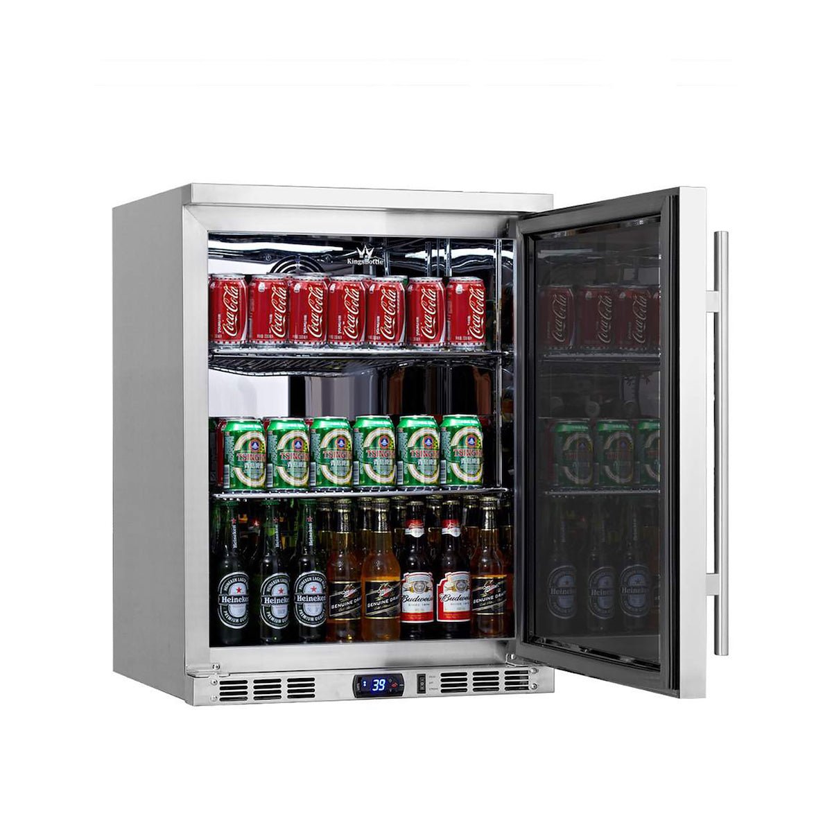 Kingsbottle 24 Inch Outdoor Beer Fridge Cooler Stainless Steel - Beverage Coolers by KingsBottle | Buy at Agent BBQ