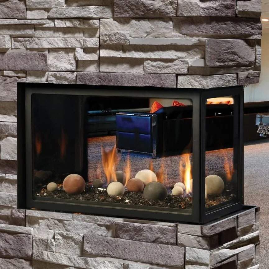 Kingsman MCVP42NH Zero Clearance Multi - Sided Direct Vent Gas Fireplace - 42" - Ceramic Glass - Gas Fireplace by Kingsman | Buy at Agent BBQ