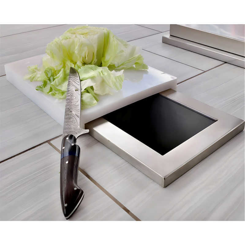KoKoMo Grills 10 Inch Trash Chute and Cutting Board - Trash Chute & Cutting Board by Kokomo Grills | Buy at Agent BBQ