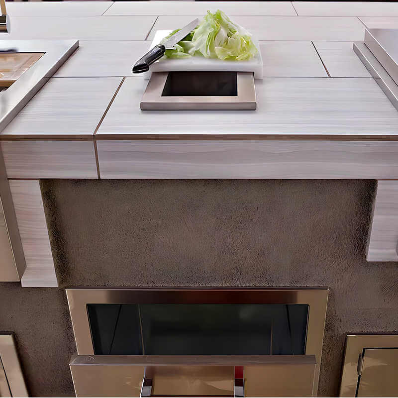 KoKoMo Grills 10 Inch Trash Chute and Cutting Board - Trash Chute & Cutting Board by Kokomo Grills | Buy at Agent BBQ