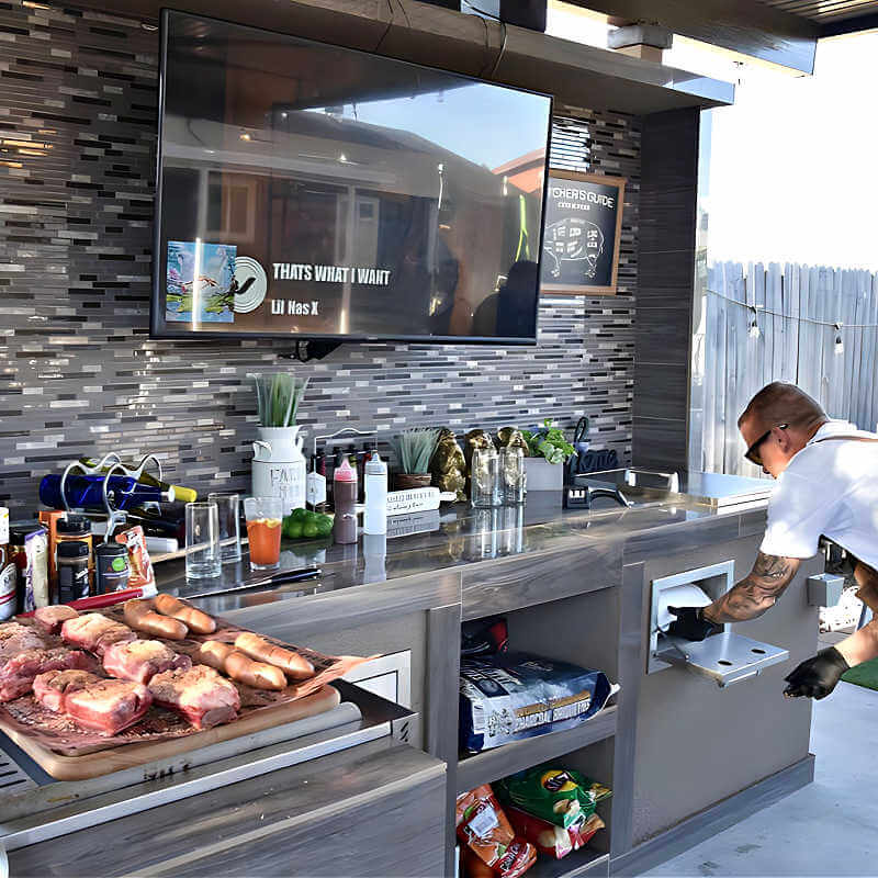 Kokomo Grills 13 Inch Stainless Steel Paper Towel Holder - KO - ATH - Outdoor Kitchen Drawer by Kokomo Grills | Buy at Agent BBQ
