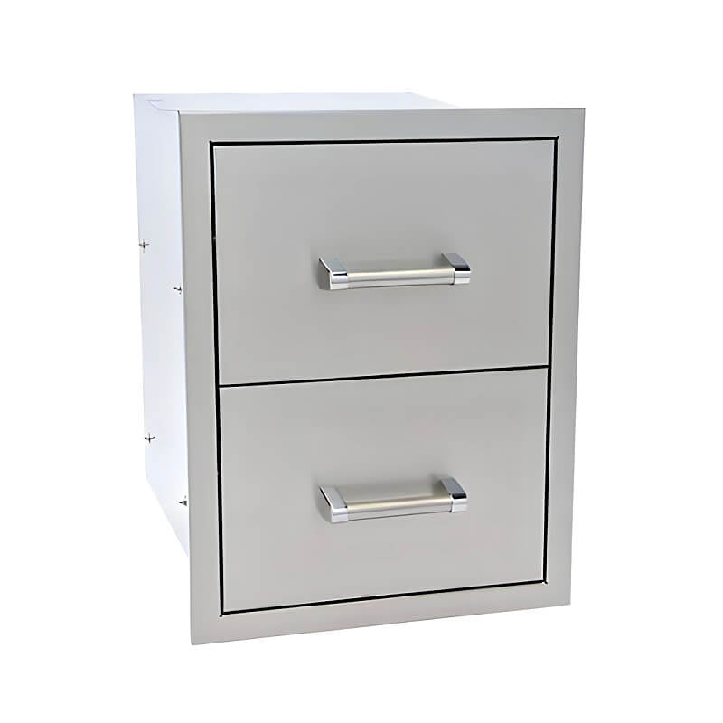 Kokomo Grills 22 Inch Stainless Steel Double Drawer - KO - DD12 - Double Drawer by Kokomo Grills | Buy at Agent BBQ
