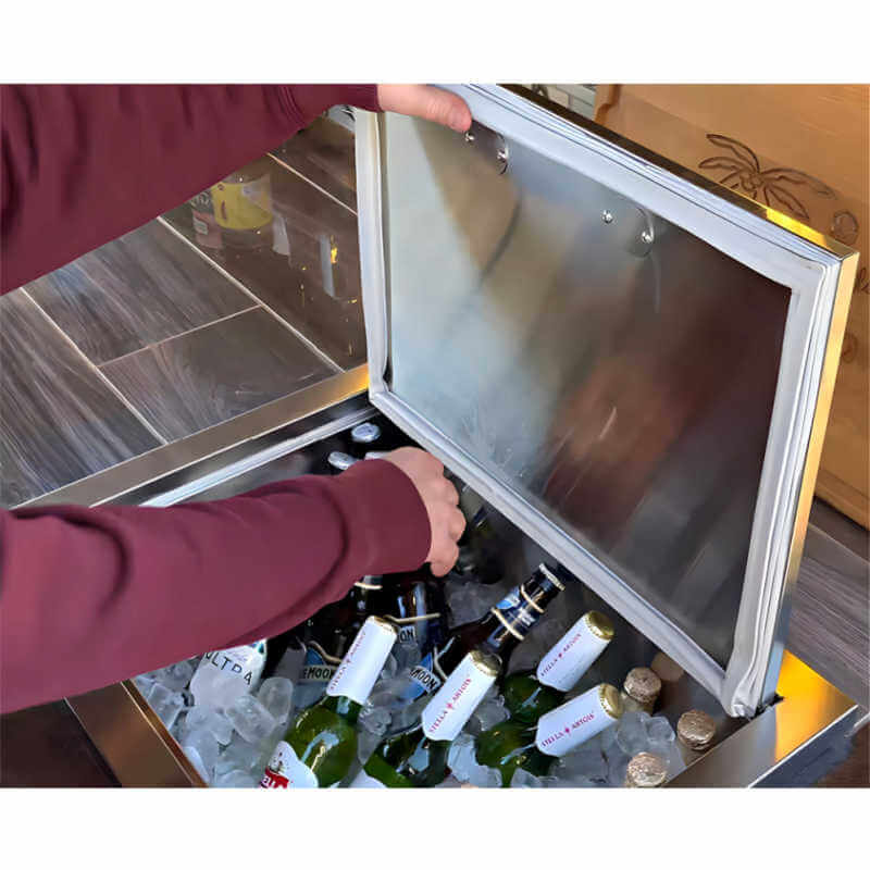 Kokomo Grills 23 - Inch Drop - In Stainless Steel Ice Chest - KO - AIC - Ice Chest by Kokomo Grills | Buy at Agent BBQ