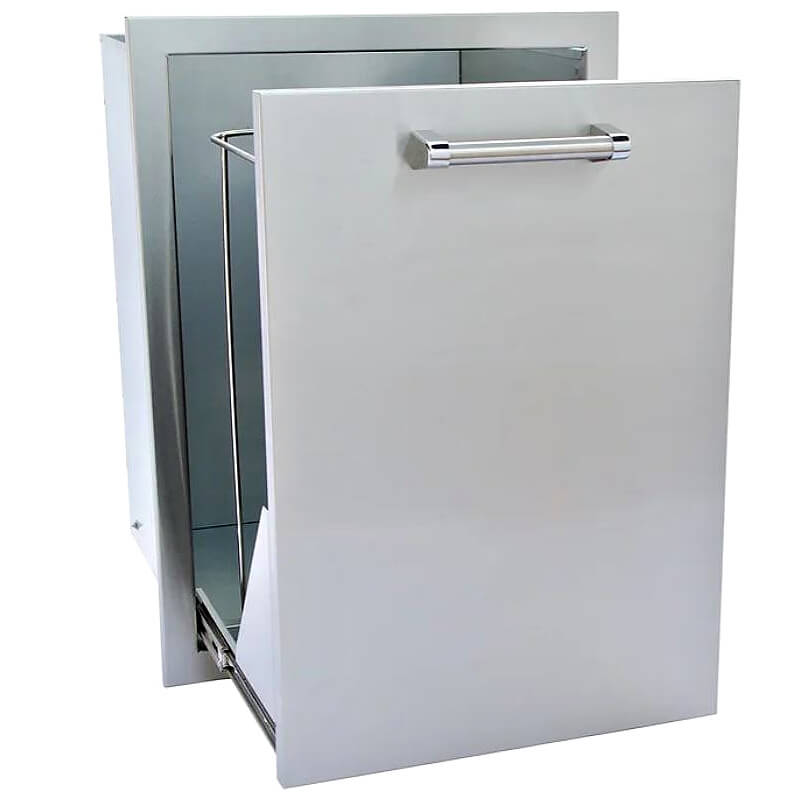 Kokomo Grills 24 Inch Stainless Steel Trash/Propane Pull - Out Drawer - KO - TRHD - Outdoor Kitchen Drawer by Kokomo Grills | Buy at Agent BBQ