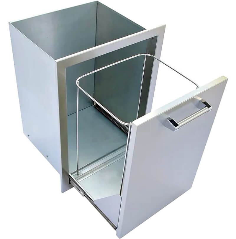 Kokomo Grills 24 Inch Stainless Steel Trash/Propane Pull - Out Drawer - KO - TRHD - Outdoor Kitchen Drawer by Kokomo Grills | Buy at Agent BBQ