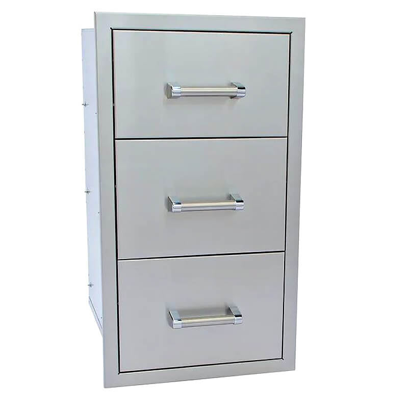 Kokomo Grills 27 Inch Stainless Steel Triple Drawer - Outdoor Kitchen Drawer by Kokomo Grills | Buy at Agent BBQ