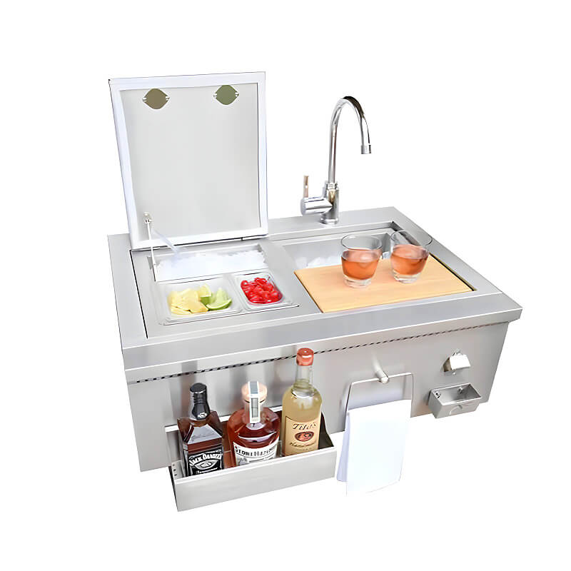 Kokomo Grills 30 Inch Built - In Bartender Cocktail Station - KO - BRTNDR - Beverage & Prep Station by Kokomo Grills | Buy at Agent BBQ