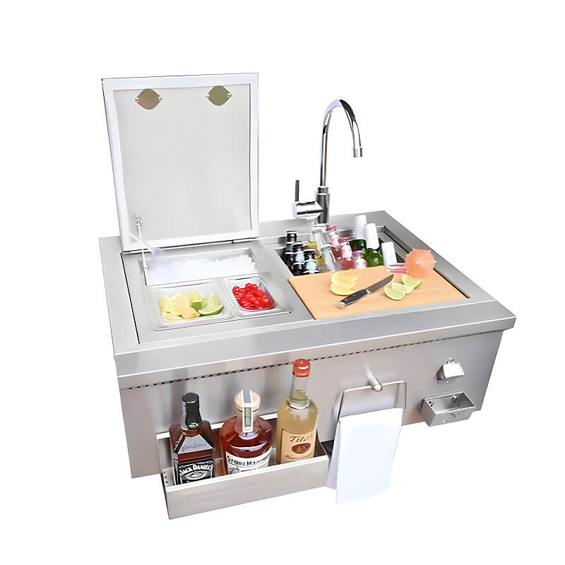 Kokomo Grills 30 Inch Built - In Bartender Cocktail Station - KO - BRTNDR - Beverage & Prep Station by Kokomo Grills | Buy at Agent BBQ