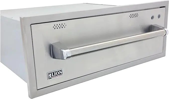 Lion 30 - Inch Electric Stainless Steel Warming Drawer - by Lion Premium Grills | Buy at Agent BBQ