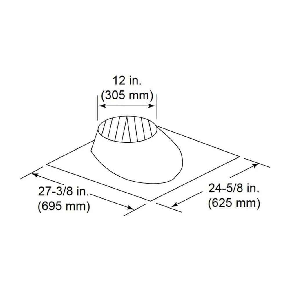 Majestic 0/12 to 6/12 Pitch Roof Flashing - by Majestic | Buy at Agent BBQ