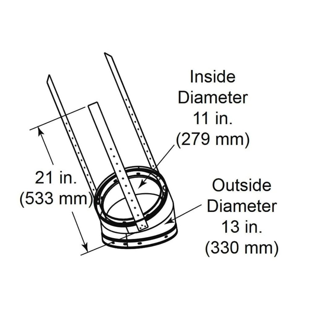 Majestic 30 Degree Elbow Offset and Return - by Majestic | Buy at Agent BBQ