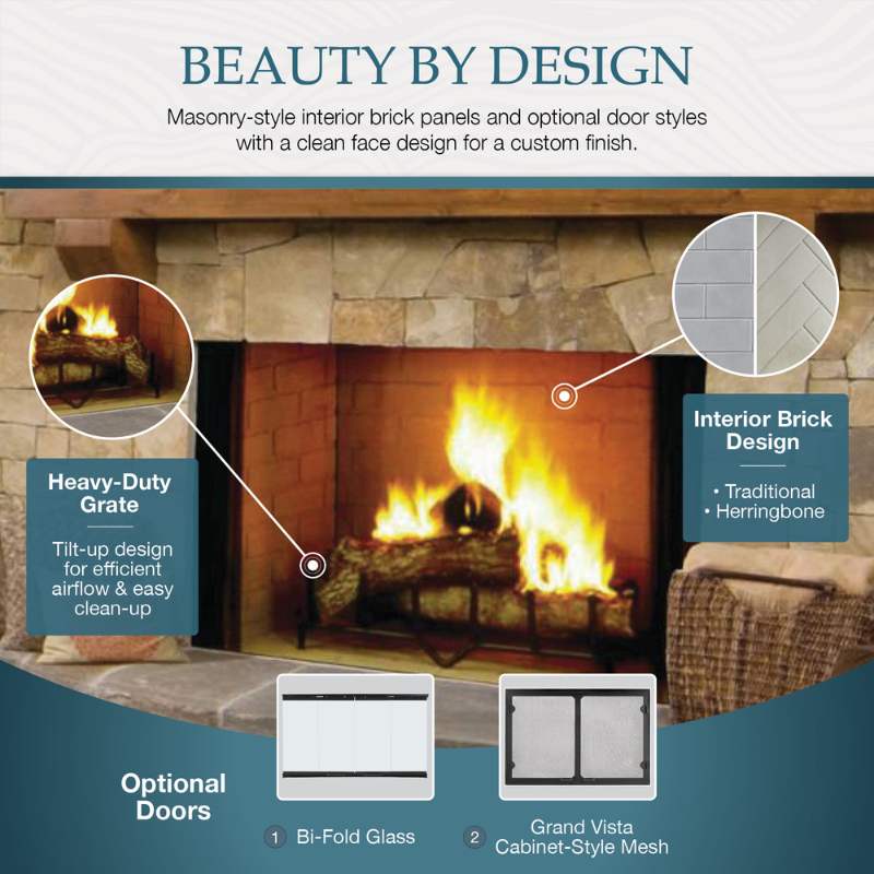 Majestic Biltmore 42" Radiant Wood Burning Fireplace | SB80, SB80HB - by Majestic | Buy at Agent BBQ