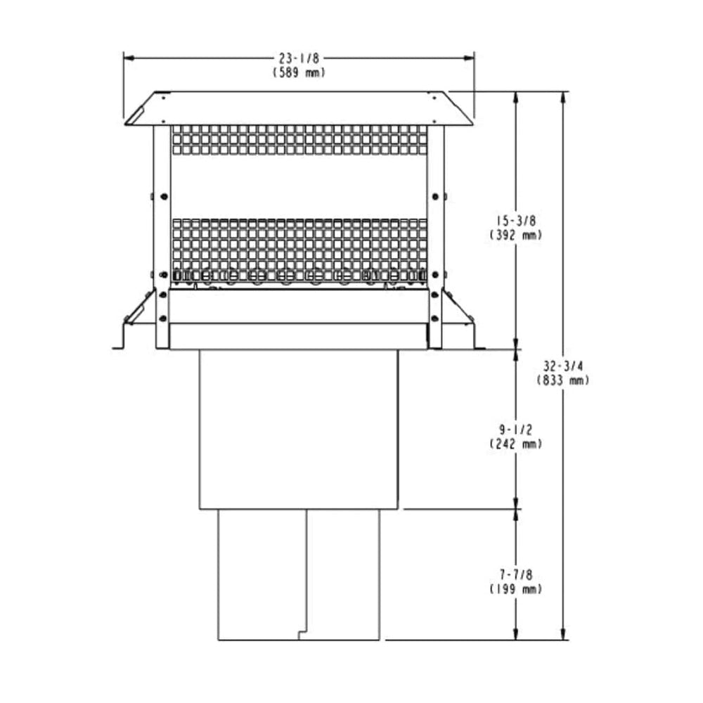 Majestic Black Square Termination Cap - ST1175 - by Majestic | Buy at Agent BBQ