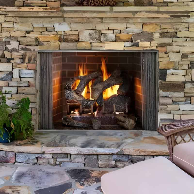 Majestic Cottagewood 36 - Inch Outdoor Wood Burning Fireplace - Wood Burning Fireplace by Majestic | Buy at Agent BBQ